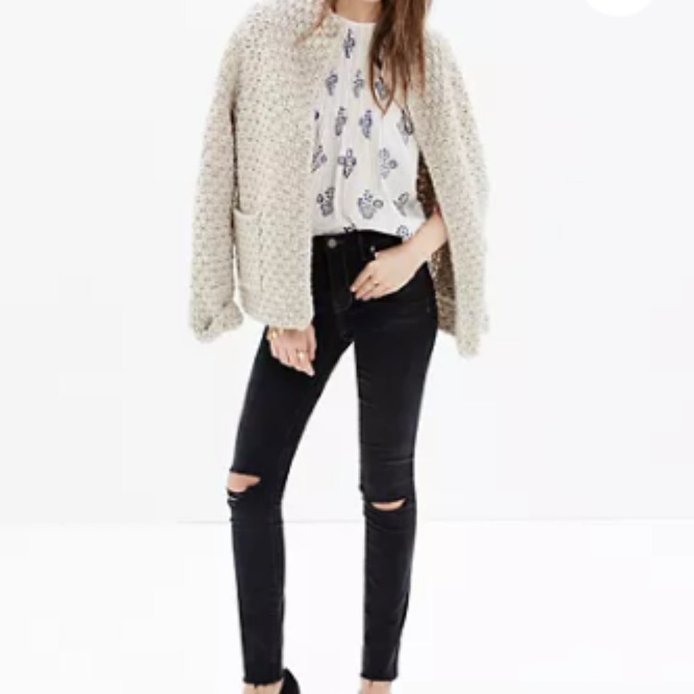 Madewell Tall 9" High-Rise Skinny Jeans in Black- Size 29T